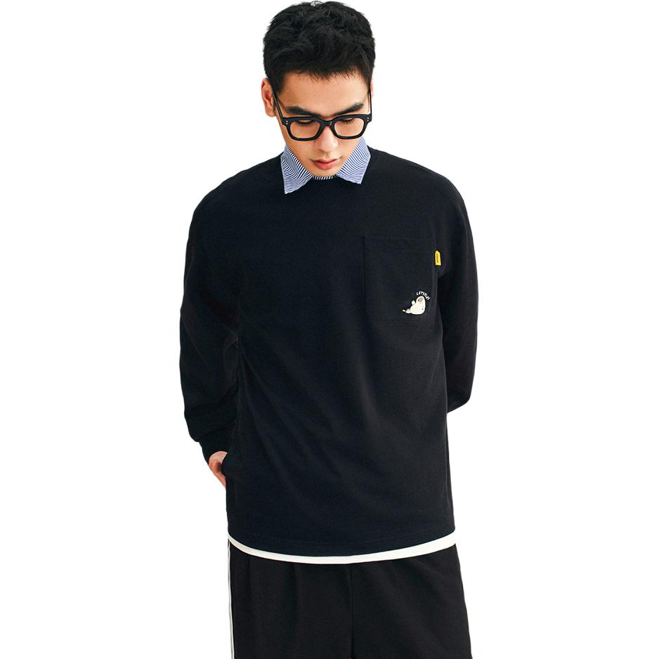 Anta X Seal Look Collaboration Life Series Comfortable Casual Round Neck Pullover Loose Simple Long Sleeve Knit Sweater Unisex sweater 172548401-2