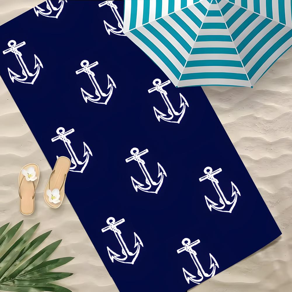 A-Anchor Towel Towel Beach Towel Oversized Quick Dry Towel Absorbent Soft Swim BeachTowels for Men Women