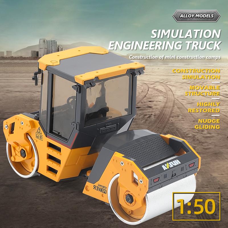 Truck Model Roller 1/50 Double Wheel Model Engineering Cars Doecast Trucks Children's Collection Toys for Boys Gift
