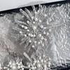 Mesh Handmade Beads Flower Embroidery Lace Cloth Sticker Clothing Dress Performance Clothing Decorative Cloth Sticker Accessories