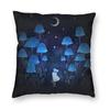 Fungi Forest Dreamy Night Pillowcase Polyester Linen Velvet Printed Zip Decorative Pillow Case Room Cushion Cover