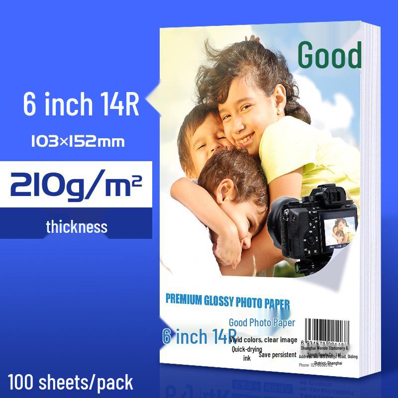 Vysoce lesklý fotografický papír A4, Různé velikosti (5", 6", 7"), Lesklá bílá pro domácí použití