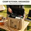 30L Large Capacity Camping Cookware Storage Bag Waterproof Outdoor Camp Kitchen Organizer Picnic Carry Bag for Stove Pot Pan