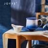JOYYE Dyed Rhyme Flower Ceramic Mug with Lid & Spoon