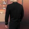 European Velvet Men's Round Neck Long Sleeve Hoodie - Trendy, Versatile, Light Luxury Fashion