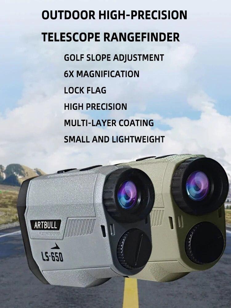 

ARTBULL Golf Telescope Range Finder 650m 1000m Precision Locking Altitude and Angle Measurement Flag Locking Ramp Correction 1pc
