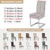 1/2/4/6Pcs Printed Dining Room Chair Coves Stretch Chair Slipcover Anti-slip Home Chair Seat Protector for Wedding Banquet Party