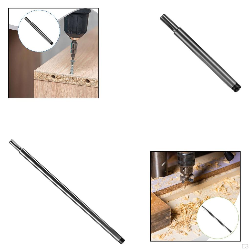 Drill Bit Extend ,Double Screw Fixed ,Woodworking ,Reusable ,Thickened Steel Extension Set for