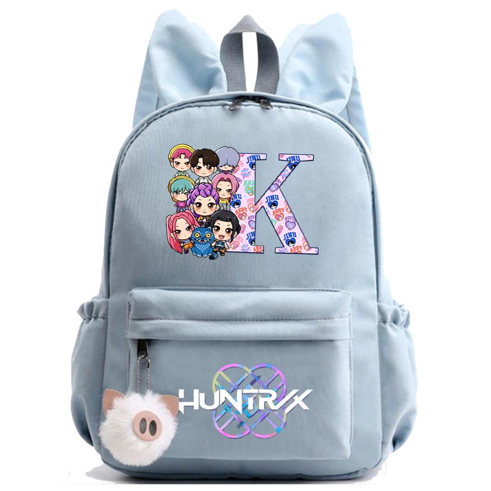 26 English Letter K-Pop Printed Backpack Student Teenager Bookbag for Boy Girl Schoolbag Kid Gift Women Large Capacity Travel Bag Rucksak