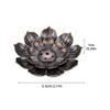NNew 1PC Alloy Incense Burner Stick Holder Plate Buddhism Lotus Censer Bronze Incense Burner 7