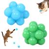 Palla Giocattolo Rimbalzante per Gatti con Rimbalzo Elastico TPR Giocattolo da Masticare Multi-Angolo per Gioco Individuale e Dentizione Giocattolo Auto-Divertente per Gattini Gatti Adulti