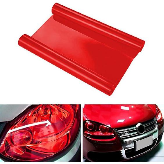 Car Light Film Sticker, Purple, 30x150CM, Matte, Waterproof, Custom, Crystal, Solid, Single Use, Rectangular, Outdoor, Automobile, Tint Film 30x100CM красный