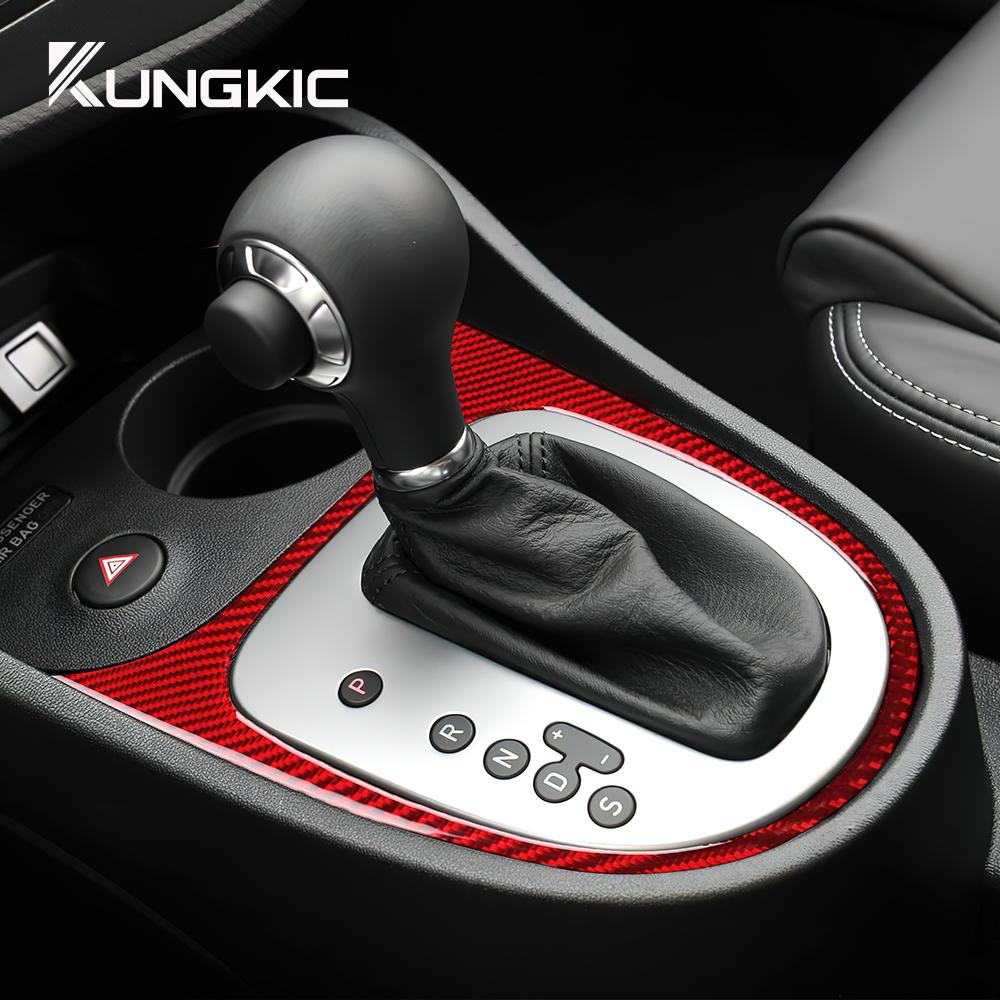 Real Soft Carbon Fiber Sticker For Seat Leon 2005 2006 2007 2008 2009 2010 2011 2012 LHD RHD Car Gear Shift Trim Accessories