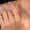 925 Silver Plated Smiling Face Ring: Chic, Minimalist Design for Women & Students - 2024
