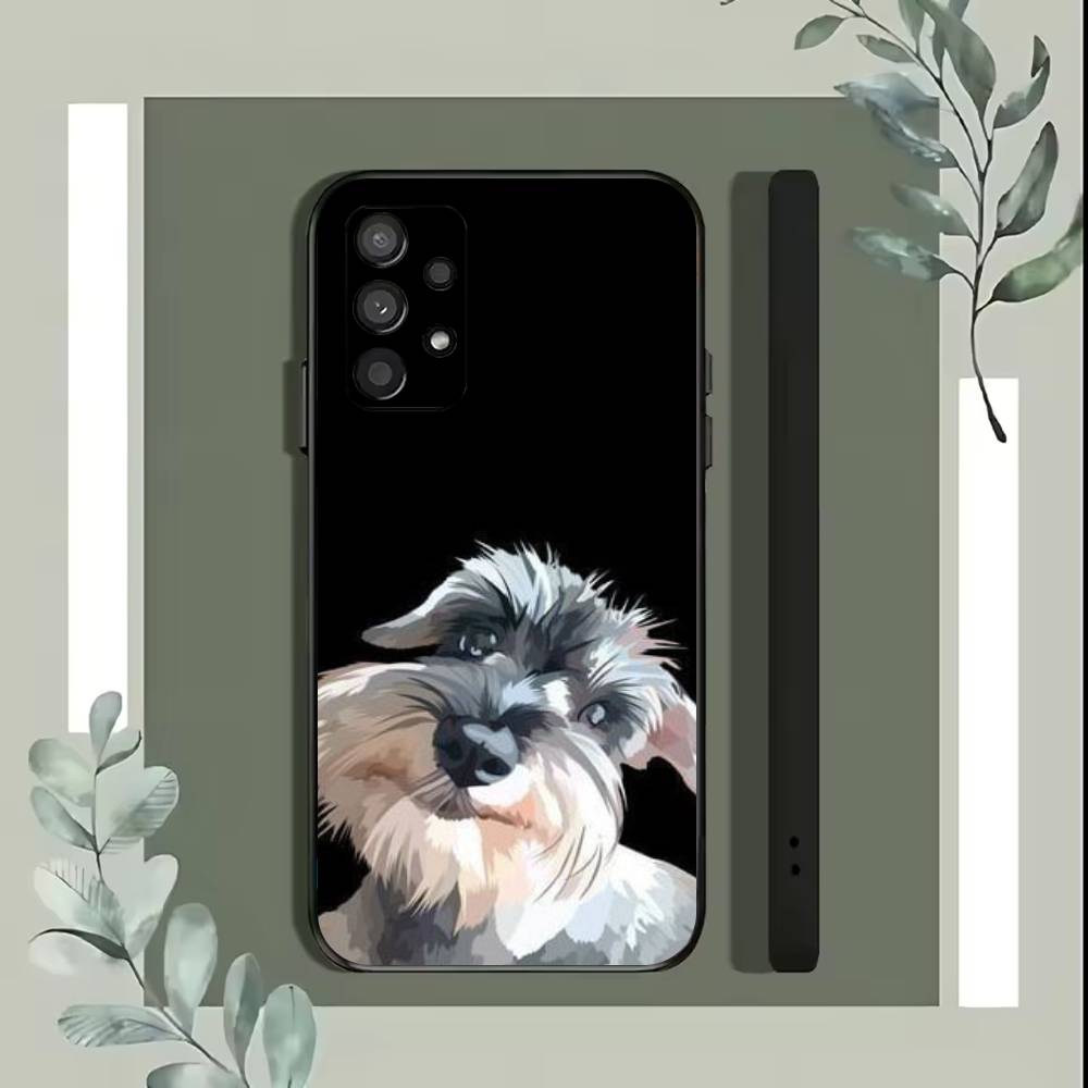 

Cartoon Schnauzer Dog Phone Case For Samsung S25,S24,S21,S22,S23,S30,Ultra,S20,Plus,Fe,Lite,5G Black Cover Samsung S24ULTRA