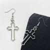Hollow Cross Dangle Earrings Jewelry Fashion Long Drop Earrings for Women Men