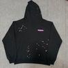Felpa Sp5der FW23 Unisex Streetwear Pullover Felpa Con Stampa Ragnatela Vestibilità Larga Misto Cotone
