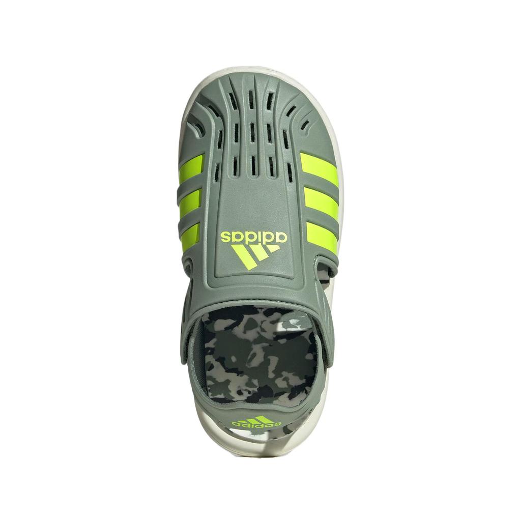 Adidas Water Sandal PVC Fabric Comfortable Stylish Aesthetic Simple Low Top Kids Sandals Kids Sandals Silver-Grey Bright-Lemon-Yellow Ivy-Green JH9502
