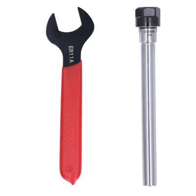 Straight Shank Tool Holder ER11 Collet Chuck Extension Rod with Wrench CNC Milling