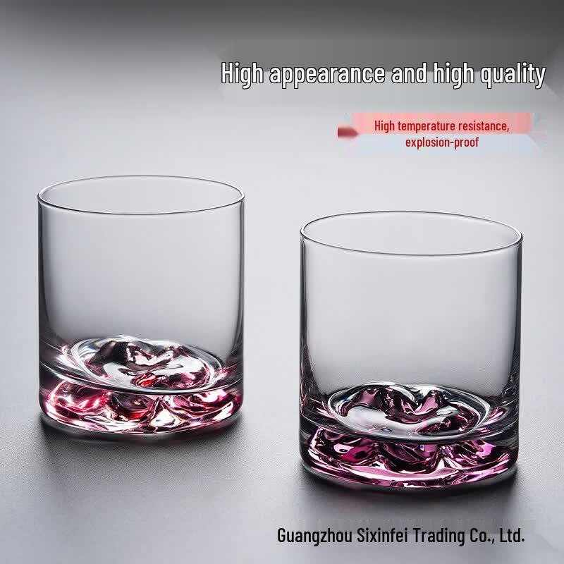 MDNG Colored Mountain Glass Whiskey Tumbler