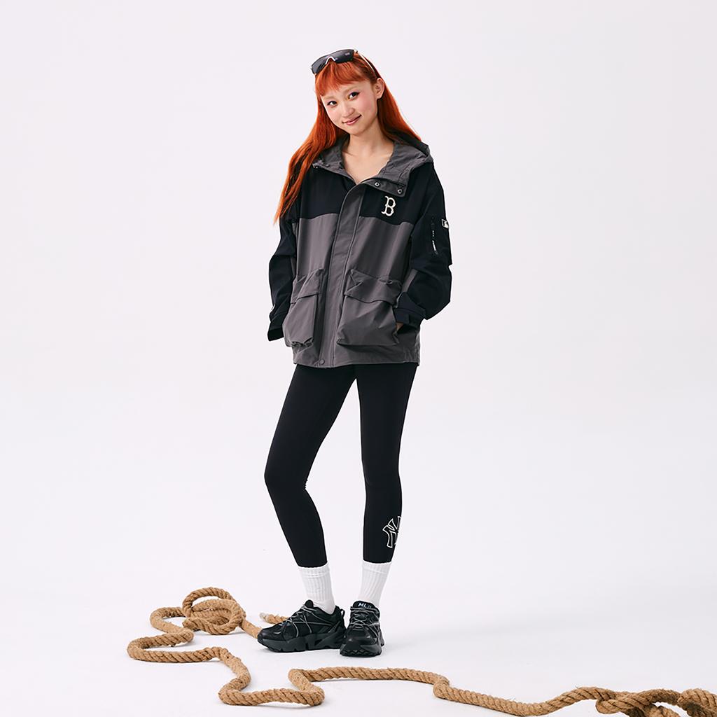 New MLB Boston Red Sox Basic Collection SS25 Windproof Jackets & Coats Unisex Dark Charcoal Gray 3AWJB0551-43CGD