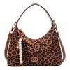Premium sense niche bag women's autumn and winter retro 2025 new leopard print shoulder messenger bag frosted portable dumpling bag