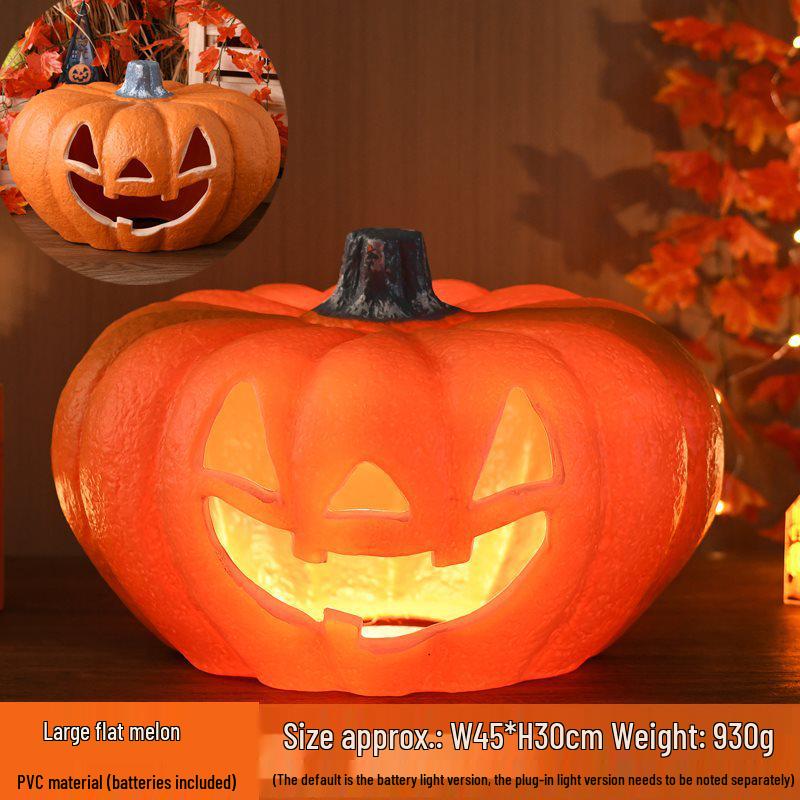 Halloween Light-Up Hollow Pumpkin Lantern for Outdoor Decor