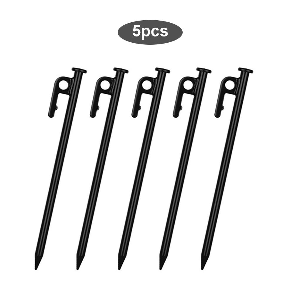 Pack of 5 Tent Pegs Ground Nails Portable Fishing Beach Camping Picnic Awning Canopy Stakes Windproof Accessories