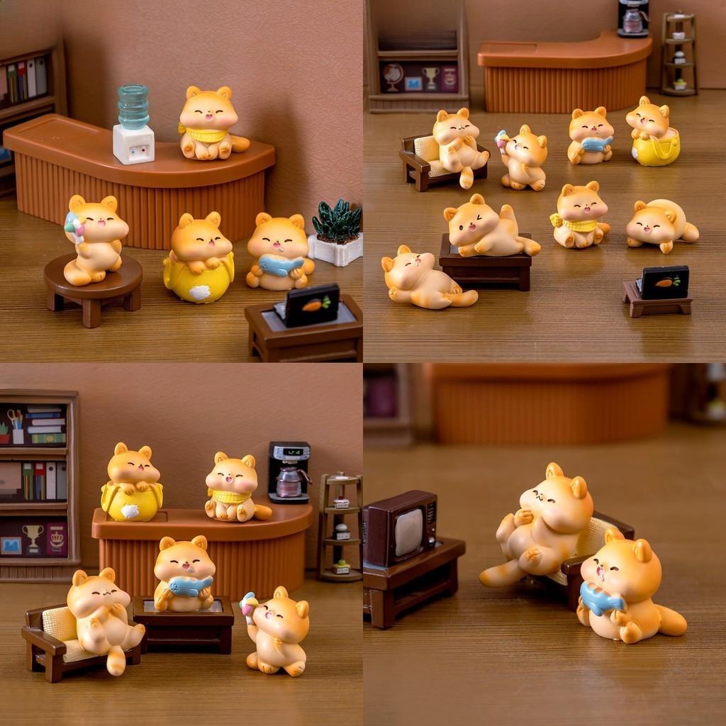 Creative Resin Fat Cat Figurine Blind Box Cute Desk And Car Decoration