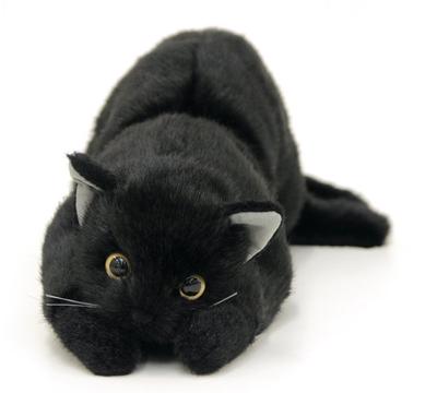 Realistisk katt gosedjur 58cm Katt L (Svarta ögon)