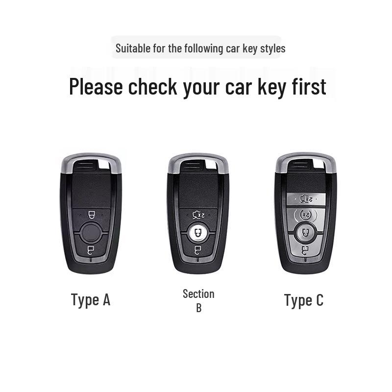 Black Key Cover for Ford: Mondeo, Edge, Explorer, Focus, Escort, Fiesta