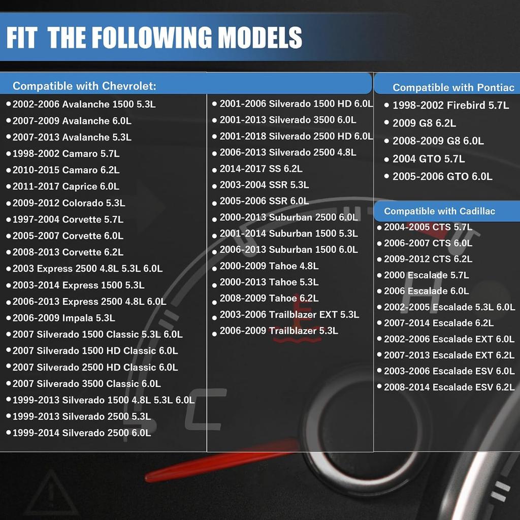 Sorello 2 PCS MLS Exhaust Header Manifold Gasket With Bolts Compatible With Cadillac CTS Escalade For Chevy Camaro Silverado GMC Pontiac For LS