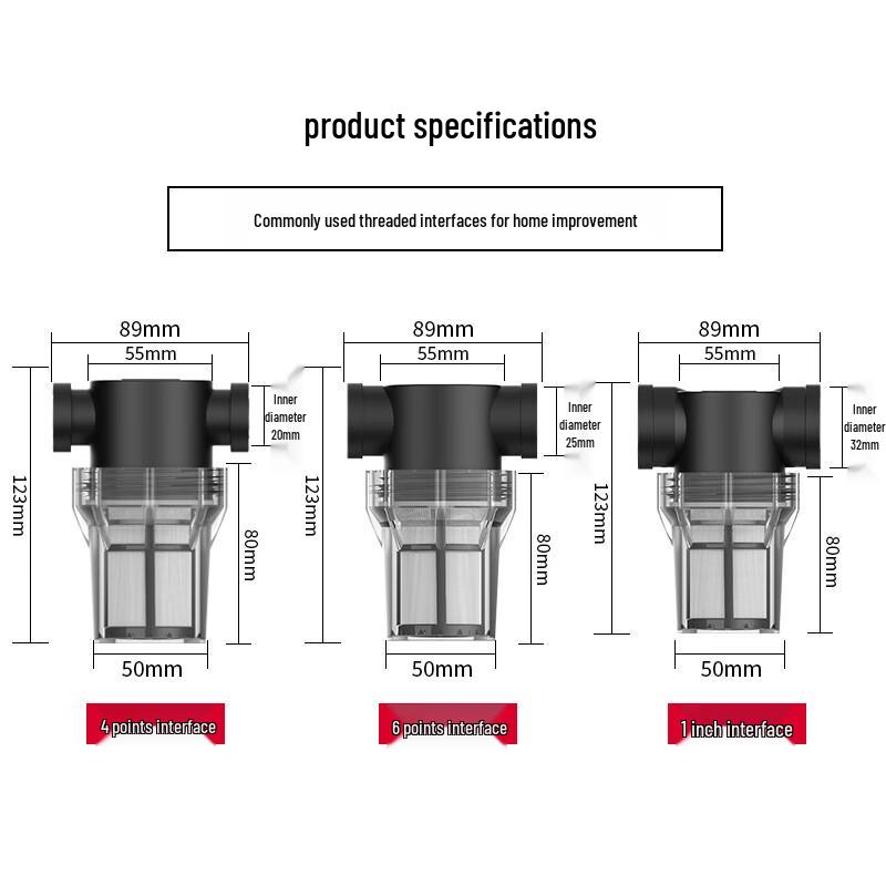 YIXI Tap Water Pre-filter with 1-inch 100-mesh