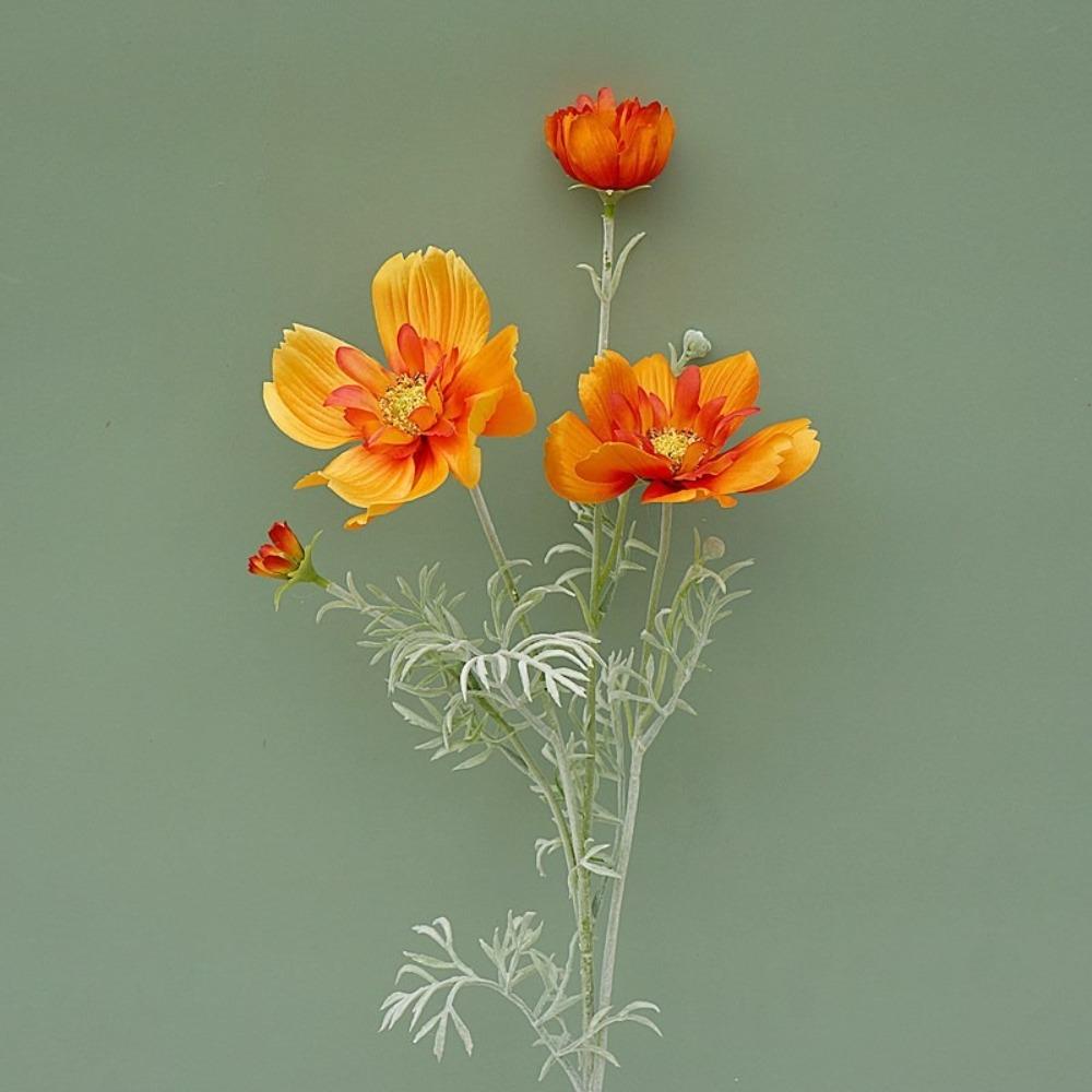 Plastic Artificial Cosmos Flower Branch Realistic Fake Flower Home Hotel Table Decor