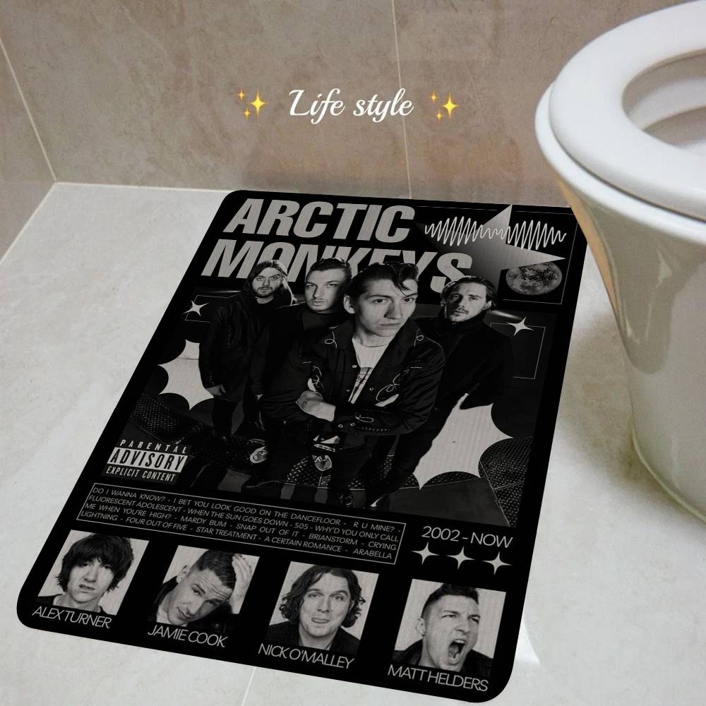 Vintage Arctic Monkeys Rock Band Music Cover Series Art Bath Mat Home Doormat Bathroom-Toilet Mats Bedroom Welcome Doormat