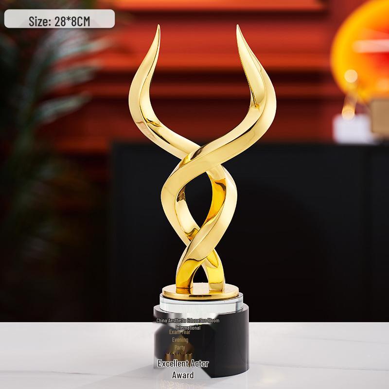 Gold, Silber, Bronze Sternburst Verdrehte Säule Trophäe - Firmen Gedenkpreis