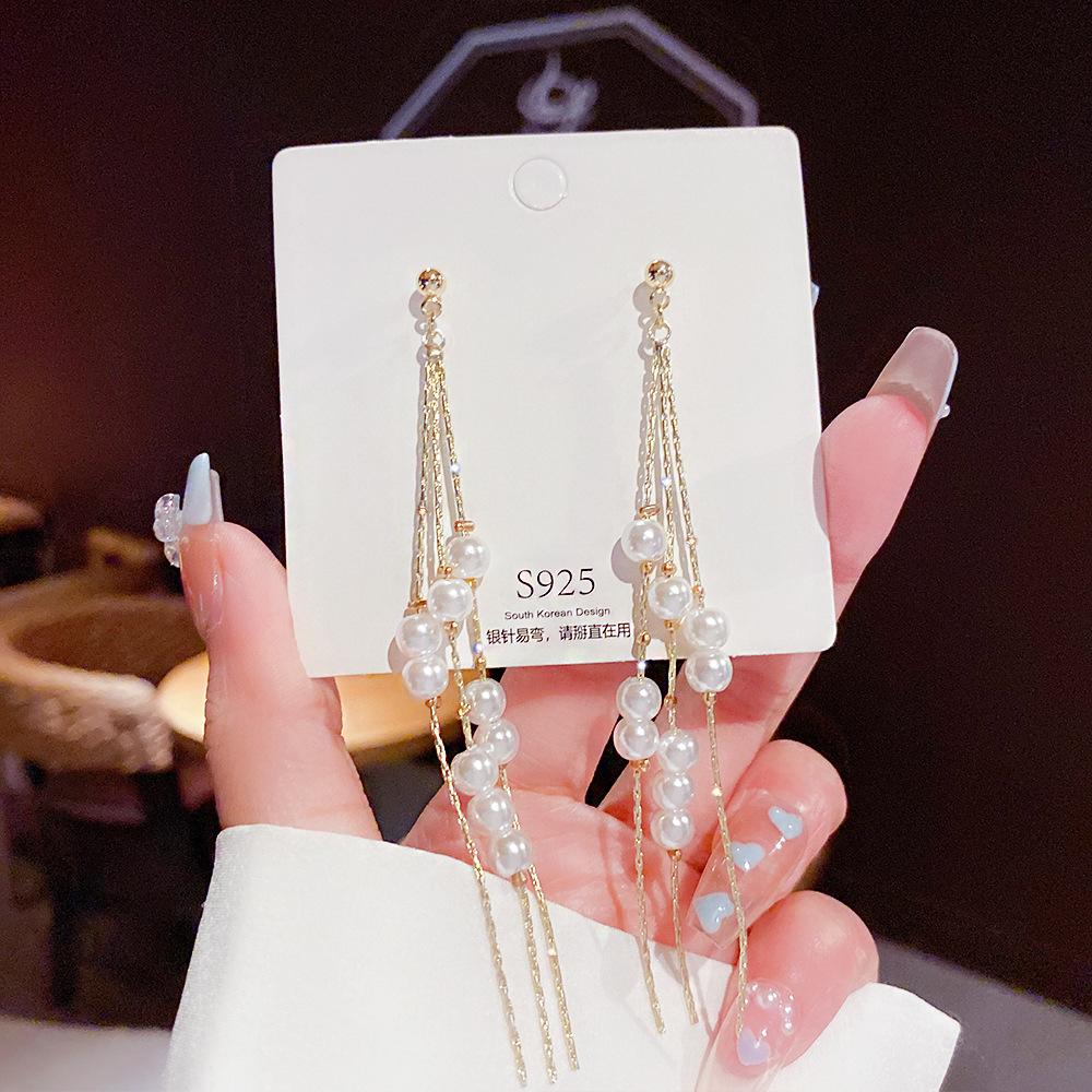 New Full Inlaid Colorful Zircon Christmas Tree Tassel Earrings Women's Fashion Personality Earrings Party Jewelry Christmas Gift