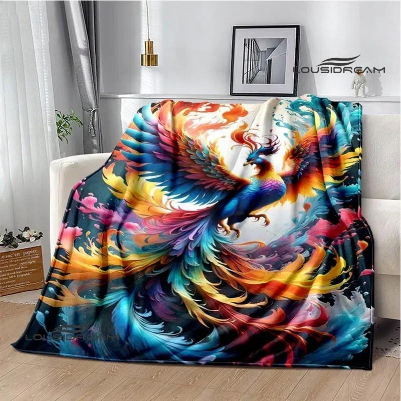 3D Phoenix Printed Blanket Flannel Warm Blankets Soft and Comfortable Blanket Bed Linings Cubre Cama Birthday Gift