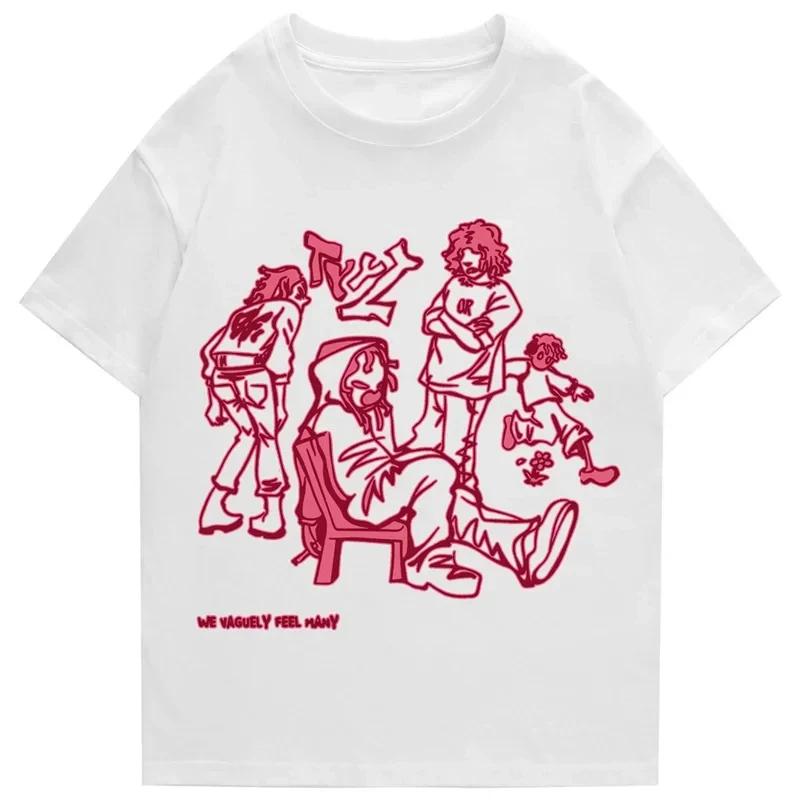 

Tshirt Unisex s Street Clothing Hiphop Skull Cartoon Pattern Tshirt Neutral Cotton Unisex Women Tshirt Top 2026 New Summer S