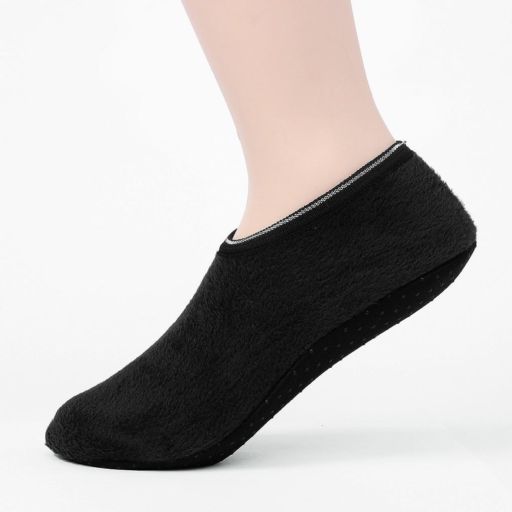 Winter non-slip fleece lined socks 225-245mm black thermal socks