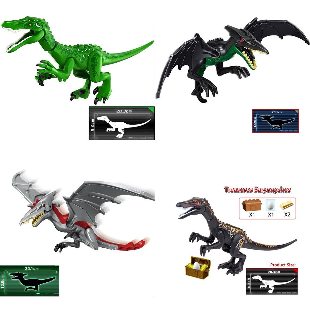Brinquedo Figura Bloco de Montar Baryonyx Parque Jurássico Emocionante Para Crianças