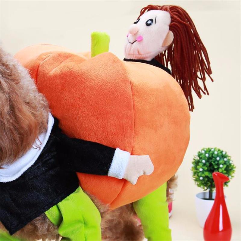 Halloween Carnival Party Pumpkin Modeling Dog Puppy Pet Dress Up Costume Apparel Coat Clothes