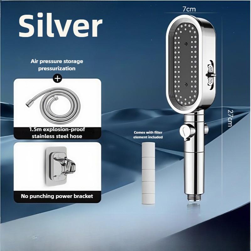 New Three-speed Widened Booster Shower Nozzle Filter Hand Spray Shower Home Bathroom Shower Head