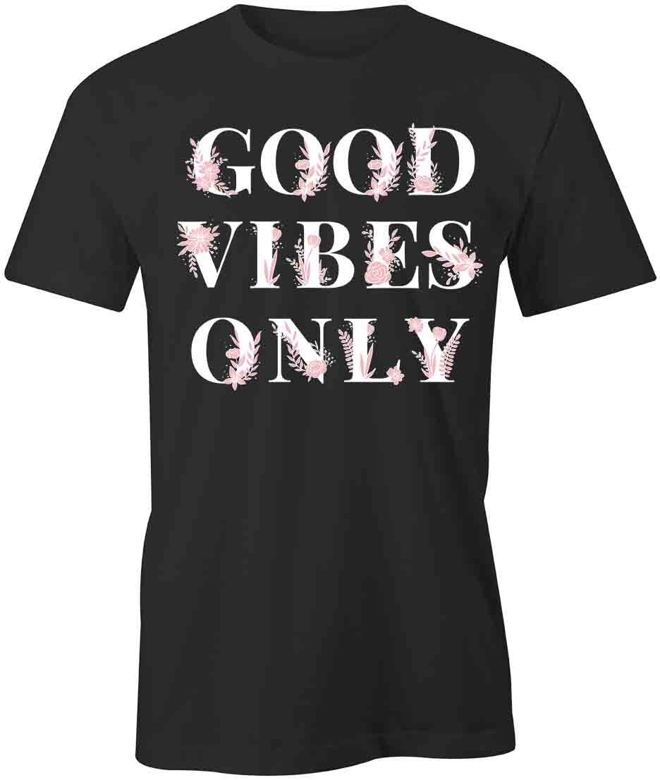 GOOD VIBES TShirt Tee Short-Sleeved Cotton POSITIVE MOTIVATION CLOTHING S1BSA616 XXL