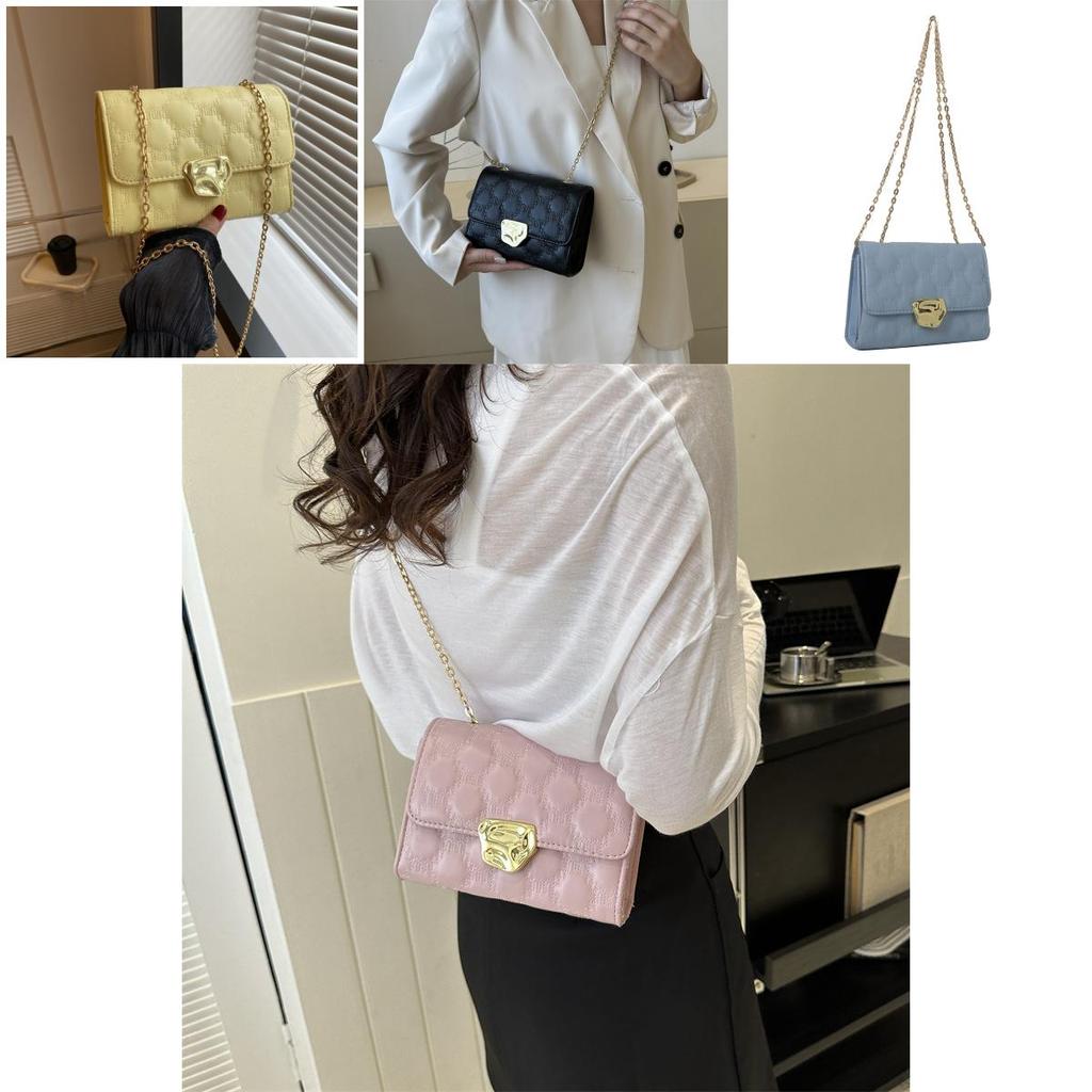 Simple Chain Korean Style Chic 2023 Autumn New Leisure Single Shoulder Diagonal Small Square Women's Bag