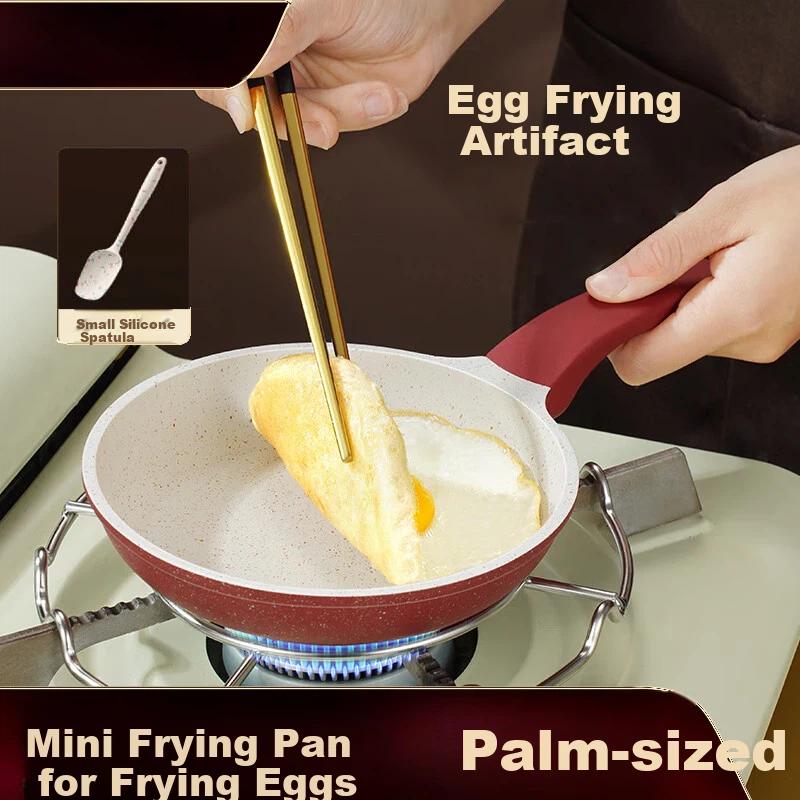 SSN Non-Stick Mini Frying Pan, Small Flat-Bottom Pan, Egg Cooking Tool, Fried Egg Pan, Breakfast Pan, Small Skillet, 14cm