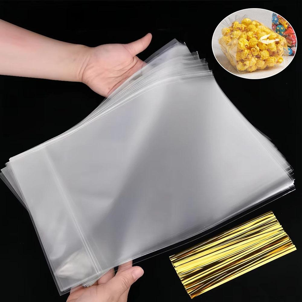50pcs Bags Gifts Packaging Pouches Plastic Bakery Cookies Snack Bags  Wedding Party