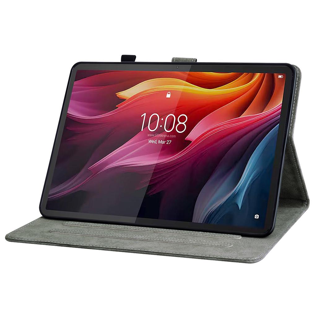 Pro pouzdra Lenovo Tab K11 Plus Protiskluzové s potiskem tygra PU kožené kryt tabletu