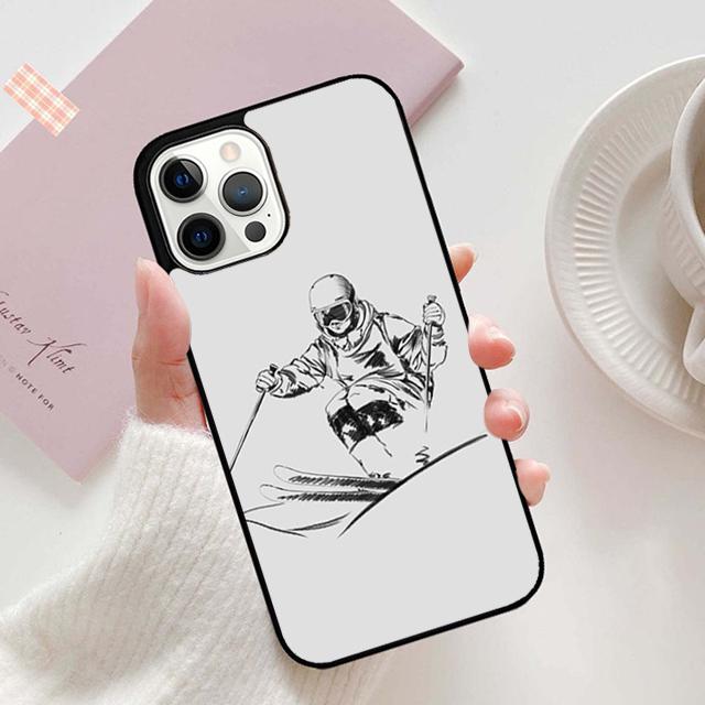 Autumu Skiing Snow Snowboard Ski Phone Case Cover for iPhone 16 15 12 mini 11 13 14 Pro Max SE 2020 Apple 6S 7 8 Plus Coque