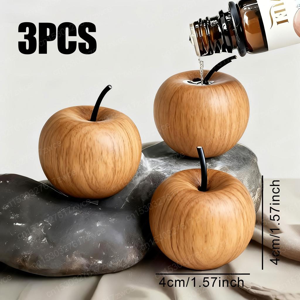 Natürliches Holz Apfel Aroma Diffusor Auto Haus Büro Tischdeko, Entspannender Duftspender, Weihnachtsgeschenk, Ätherisches Öl Diffusor